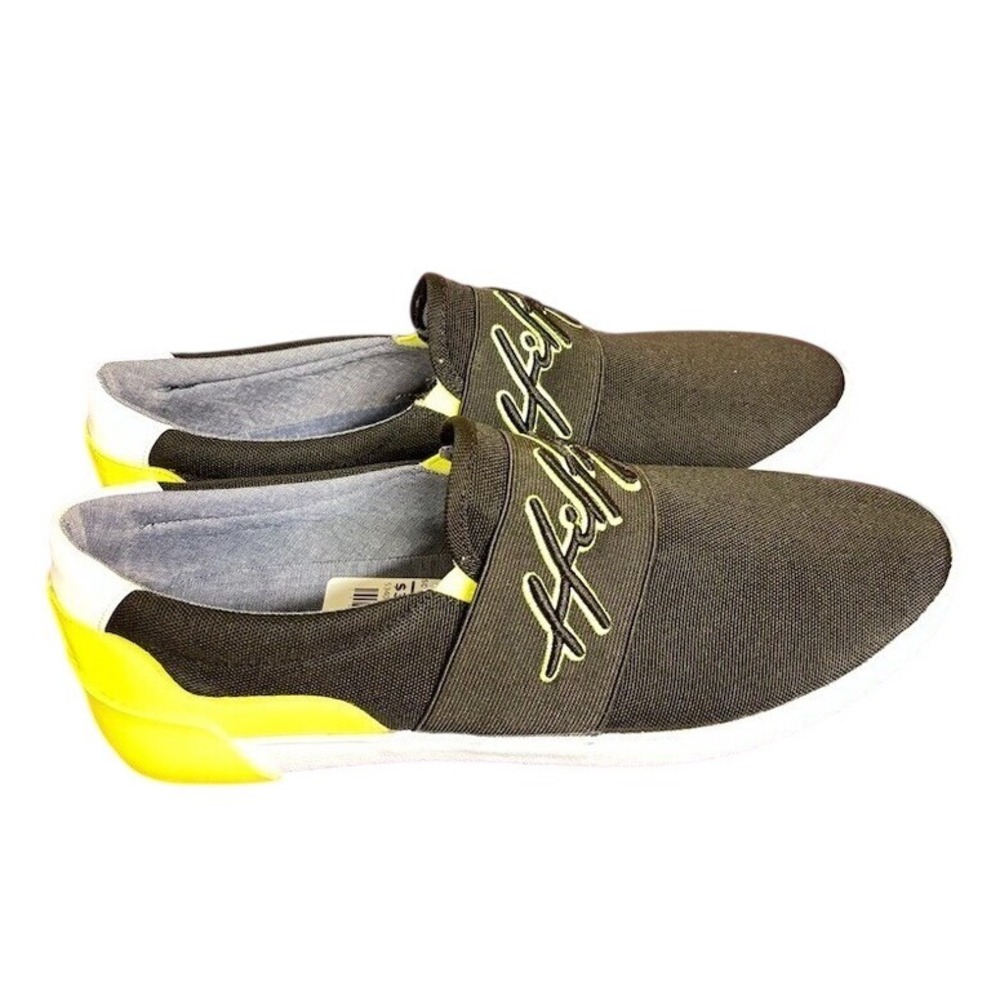 Tommy Hilfiger Realist Men's Slip-On Sneakers Black Yellow Heel Size 12 M - Picture 3 of 7